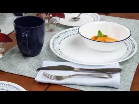 Corelle - Folk Stitch 16 Piece Dinnerware Set