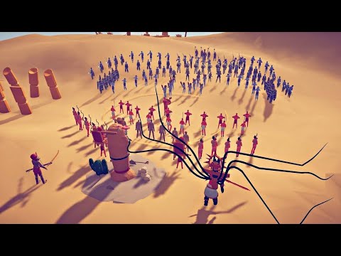 40x EGYPT TEAM (DLC) vs 100x ALL FACTIONS - TOTALLY ACCURATE BATTLE SIMULATOR | TABS