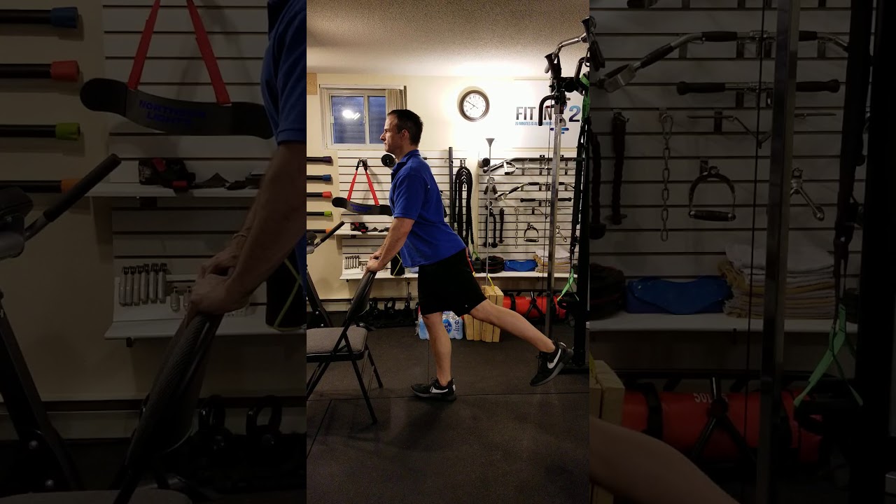 Chair Glute Kickback - YouTube