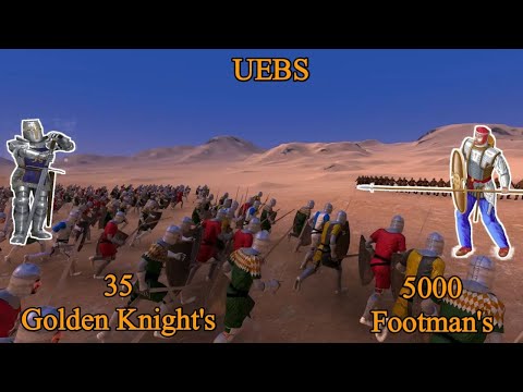 5000 Footman's vs 35 Golden Knight's | Ultimate Epic Battle Simulator |