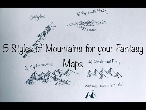 5 ways to draw mountains on your Fantasy Maps