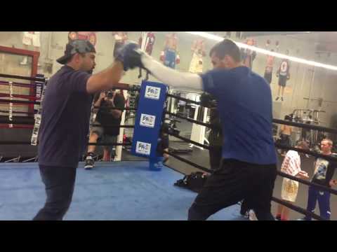 ALEX GVOZDYK PUTTIN IN WORK; CRACKS THE MITTS AHEAD OF APRIL 8TH BOUT