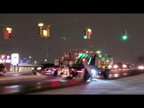01-19-2021 Comstock, MI - Lake Effect Snow - Plows Working the Streets
