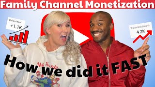 How to GROW a Family Youtube Channel & get MONETIZED fast! 1000 subscribers & 4000 watch hours 2022