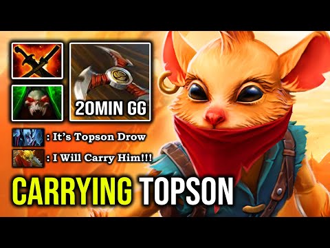 This is HOW Pro Carrying Topson to Victory with Safelane Bounty Hunter IMBA Shuriken 20Min GG DotA 2