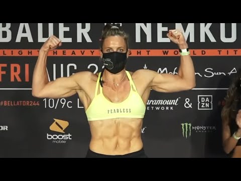 Julia Budd vs. Jessy Miele - Weigh-in Face-Off - (Bellator 244: Bader vs. Nemkov) - /r/WMMA