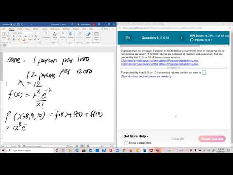 Probability and Statistics Lesson 64: Poisson Problem With Unmatched Average Periods
