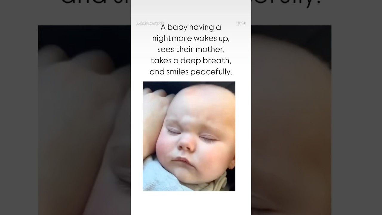 A baby having a nightmare wakes up see their mother and smile wait till the end 😍