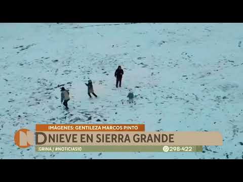 Sierra Grande: no nevaba de manera importante desde hace muchos años y ahora está bajo la nieve