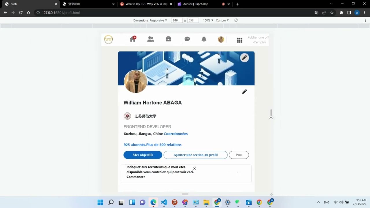 How to clone Linkedin part 2/2 || With Responsive design and infinity scroll ||