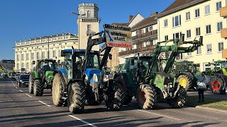 Bauern-Demo in Kassel: Kilometerlange Konvois fuhren durch die Stadt
