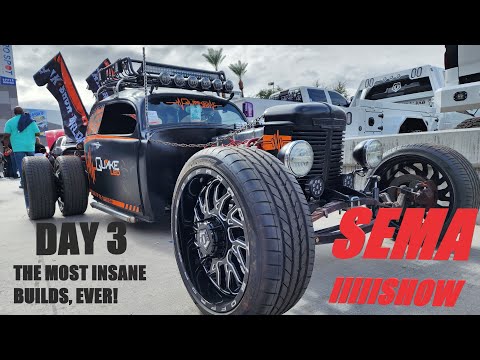SEMA Show 2022 Day 3 Highlights; CRAZY CUSTOM BUILDS - 4k