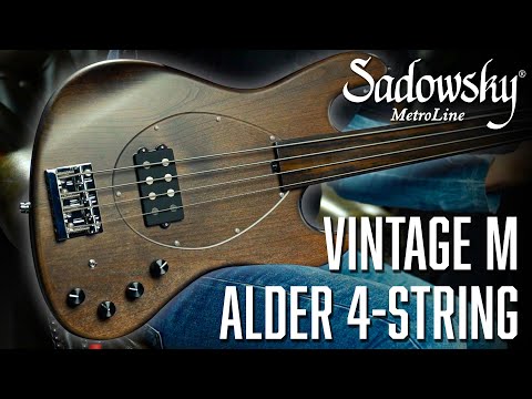 The SADOWSKY MetroLine FRETLESS Vintage M Bass | 4-String w. Alder Body | Made In Germany