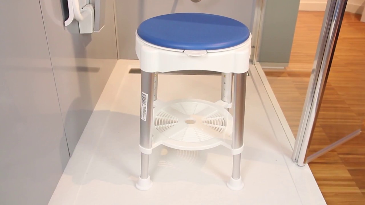 Tabouret de douche pivotant avec plateau -Faciliter et sécuriser la prise de douche pour les PMR