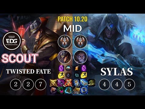 EDG Scout Twisted Fate vs Sylas Mid - KR Patch 10.20