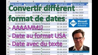 Convertir les dates facilement dans Excel