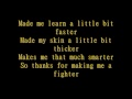 Christina Aguilera- Fighter *Lyrics on Screen*