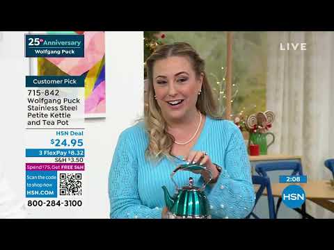 Wolfgang Puck Stainless Steel Petite Kettle and Tea Pot ...