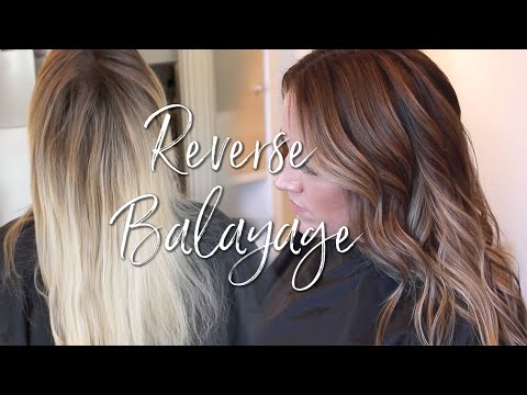 REVERSE BALAYAGE - HOW TO CONVERT ALL OVER BLONDE TO...