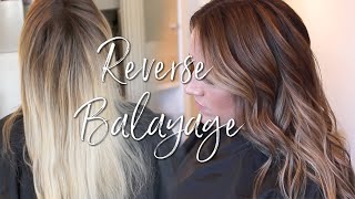 REVERSE BALAYAGE - HOW TO CONVERT ALL OVER BLONDE TO NATURAL BALAYAGE