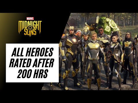 ALL HEROES TIER LIST | ALL HEROES RATED AFTER 200 HRS | MARVEL'S MIDNIGHT SUNS