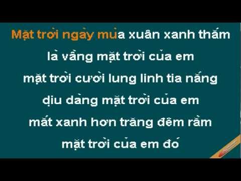 Mat Troi Em Diu Karaoke - Hồng Nhung - CaoCuongPro