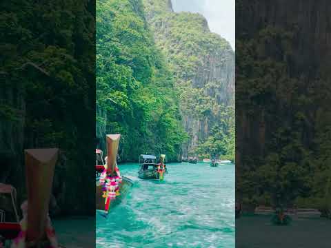 Phi phi island long tail boat Thailand #thailand #phuket #mayabay #phiphiisland #island #travel