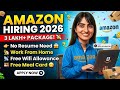 AMAZON HIRING 2026 WORK FROM HOME JOB FOR FRESHERS 2026 AMAZON JOB 2026 NO RESUME JOB