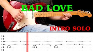 BAD LOVE - Guitar intro solo lesson with tabs (fast&slow) - Eric Clapton