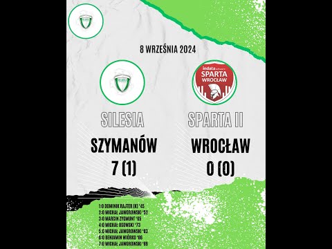 08.09.2024 Podsumowanie Silesia Szymanów-Sparta II Wrocław Sezon 24/25 Grupa IX wrocławskiej B-klasy