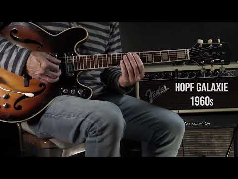 Hopf Galaxie 1960s - Sunburst Semi-Hollow Body Guitar image 21