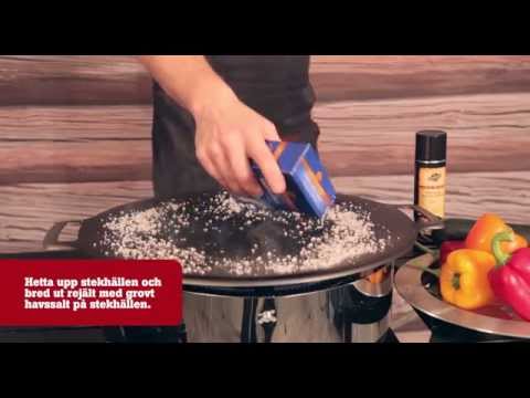 Rengöring av Muurikka-stekhällen, saltknepet