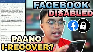 HOW TO RECOVER DISABLED FACEBOOK ACCOUNT 2021 / TAGALOG / OPEN DISABLED FACEBOOK ID / TUTORIAL