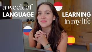 a week of language learning in my life ⭐️ spanish, russian & indonesian