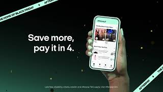  Black Friday, save more, pay it in 4