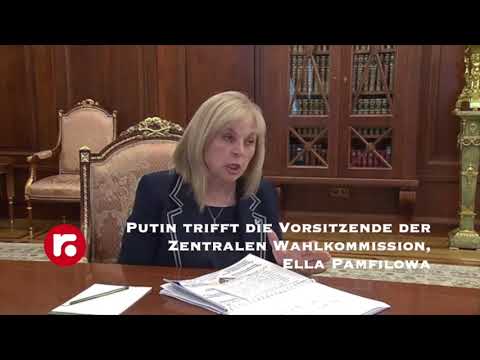 Putin trifft die Vorsitzende der Zentralen Wahlkommission, Ella Pamfilowa