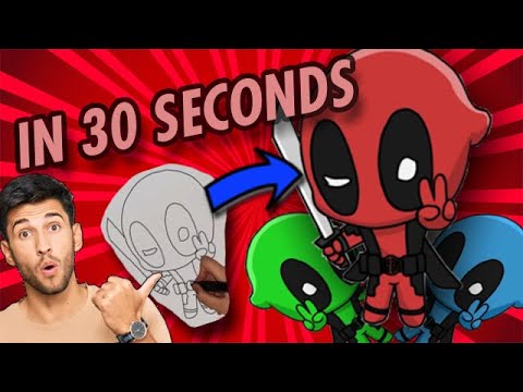 Drawing Deadpool FAST (Choose correct color!)