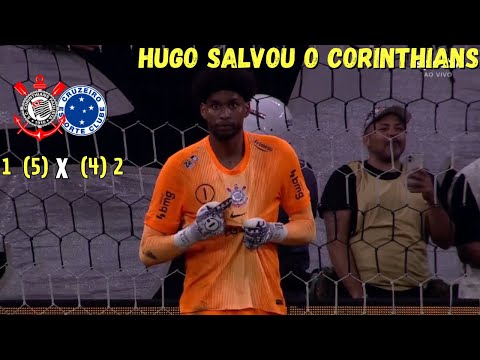 Penalty shootout between Corinthians 1(5) x (4)2 Cruzeiro for the Copa do Brasil semi-final