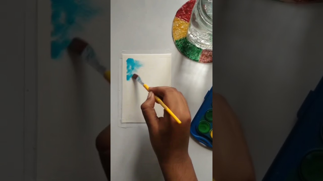 Watercolor background tutorial ✨ Do subscribe ❤️ #aesthetic  #watercolor #background #tutorial