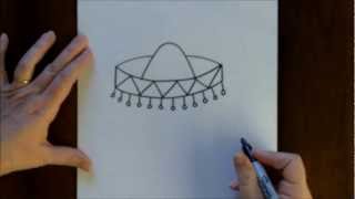 How to Draw a Sombrero Cartoon Step-by-Step Drawing Tutorial for Beginners