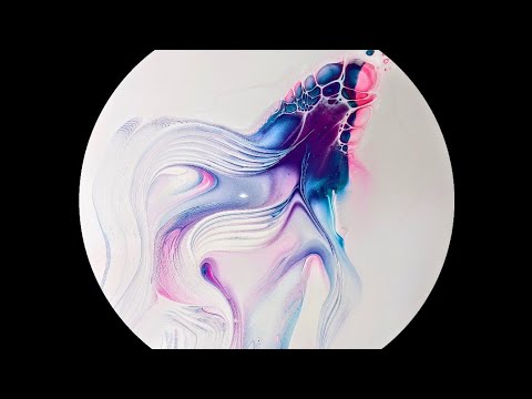 Beautiful and Delicate Acrylic Fluid Pour ~ #TLP #abstractart  #catalystwedge