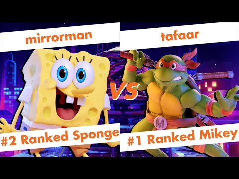 【Nick All Star Brawl】mirrorman (Spongebob) vs tafaar (Michelangelo) High Level Gameplay【NASB】