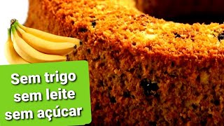 BOLO DE BANANA COM AVEIA E MAÇA  | BOLO FIT
