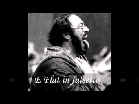Luciano Pavarotti sings a High E Flat (!!) in Falsetto