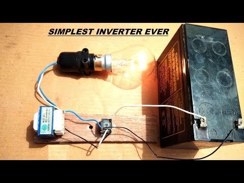Simplest Inverter Ever Made 12V DC to 220V AC DIY Video