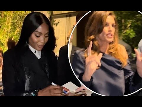 Naomi Campbell signs autographs with Cindy Crawford and Christy Turlington at Emmy event