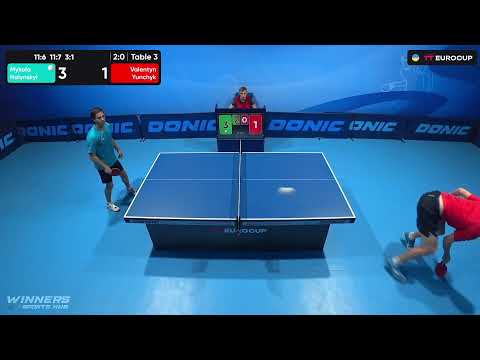 12:50 Mykola Halynskyi - Valentyn Yunchyk 29.07.2023 TT Euro.Cup Ukraine Star. TABLE 3