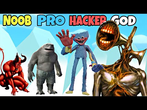 NOOB vs PRO vs HACKER vs GOD in Monsters Run: Arena (New Update)
