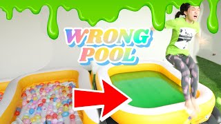 DON&#39;T TRUST FALL INTO THE WRONG POOL CHALLENGE | KAYCEE &amp; RACHEL in WONDERLAND FAMILY