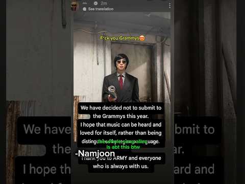 BTS decided not to submit to Mf grammys this year 👽 #bts #bangtansonyeondan #kpop #army #f*ckgrammys